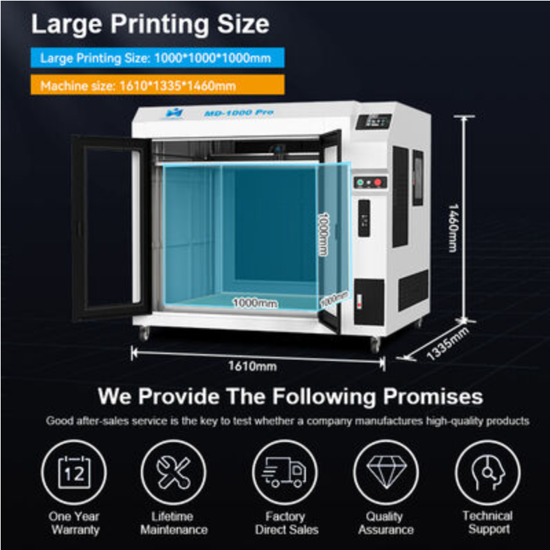 Mingda MD-1000 PRO Industrial 3D Printer